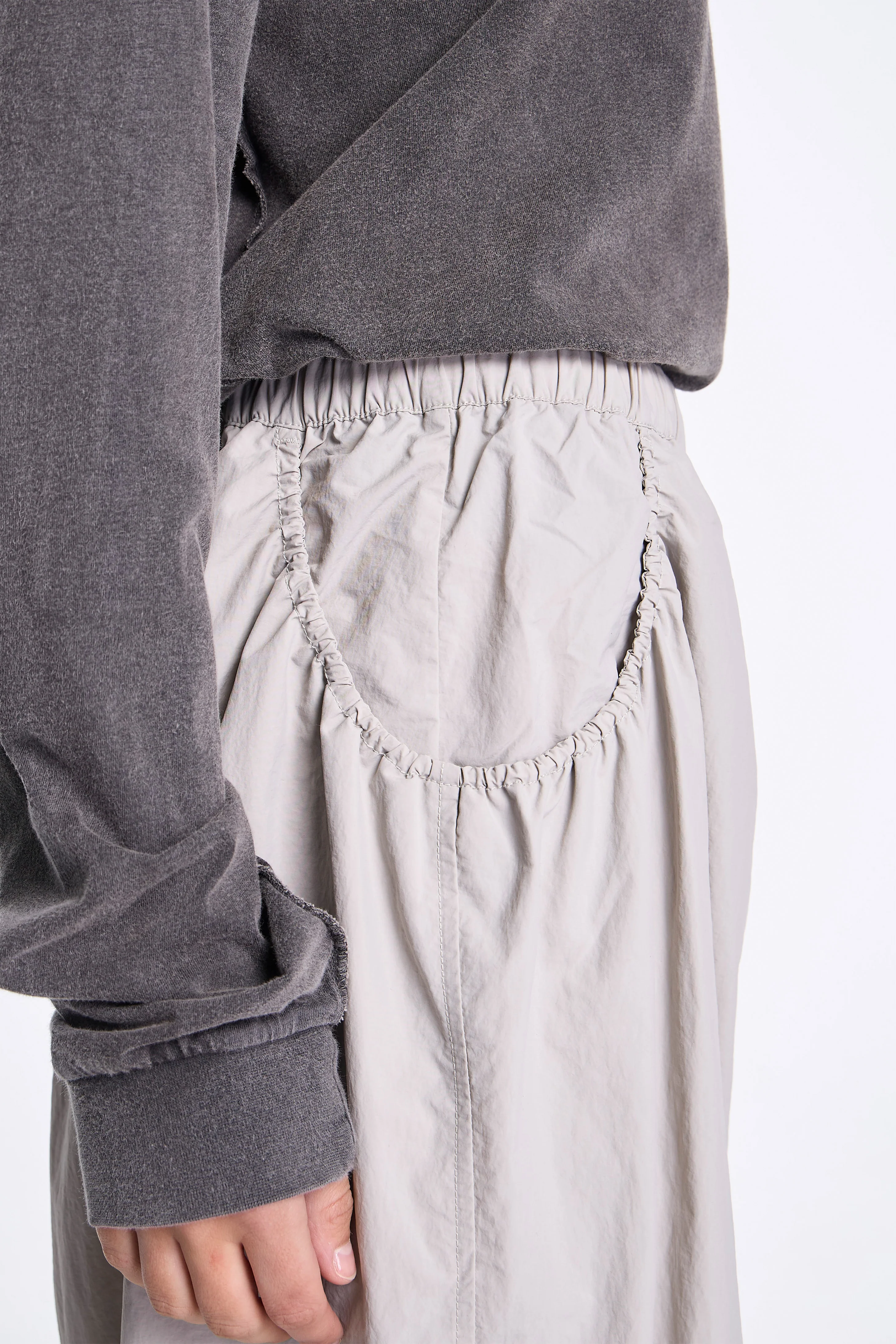 Nylon Tussah Utility Storage Skirt Light Grey - Image 3