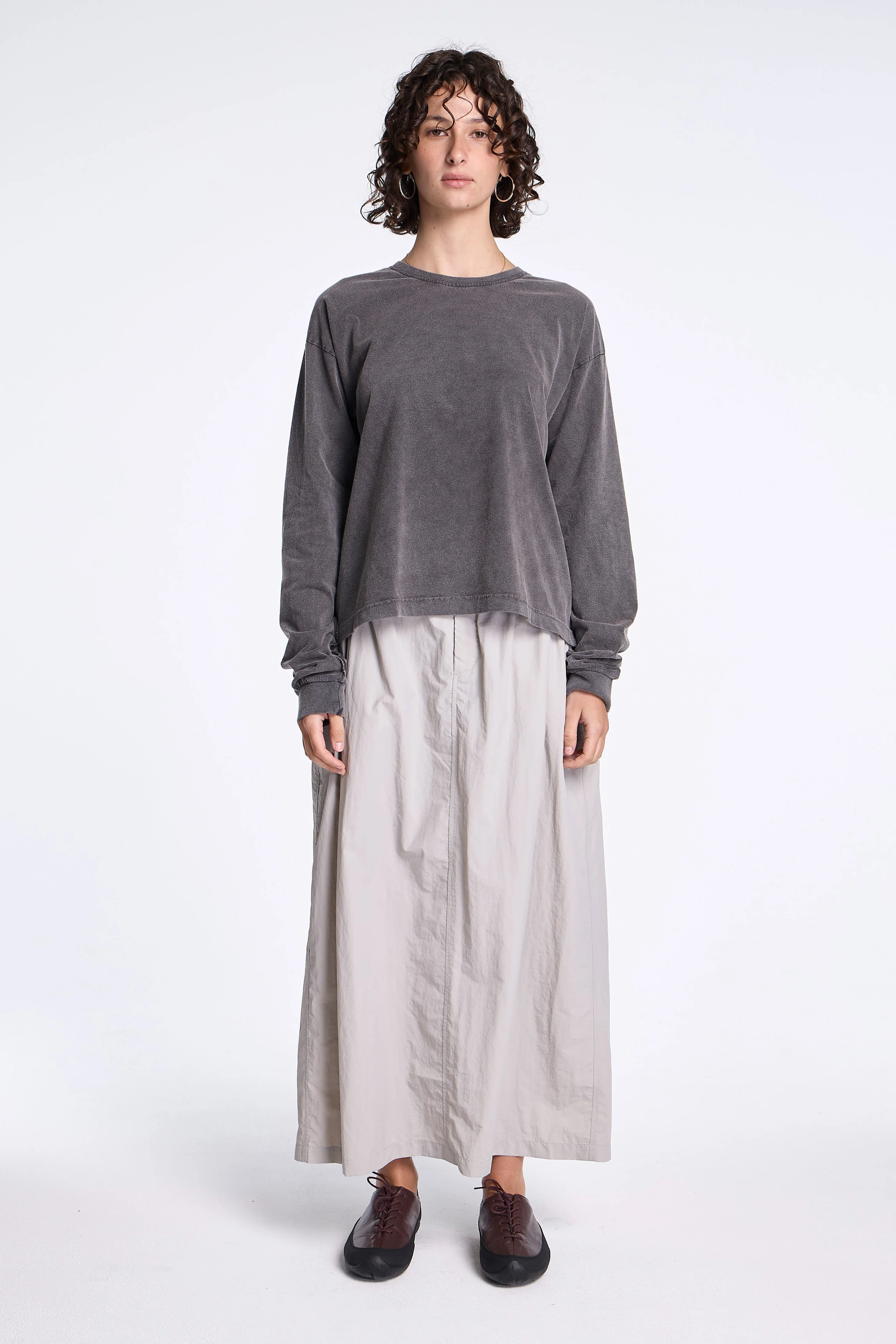 Nylon Tussah Utility Storage Skirt Light Grey - Image 4