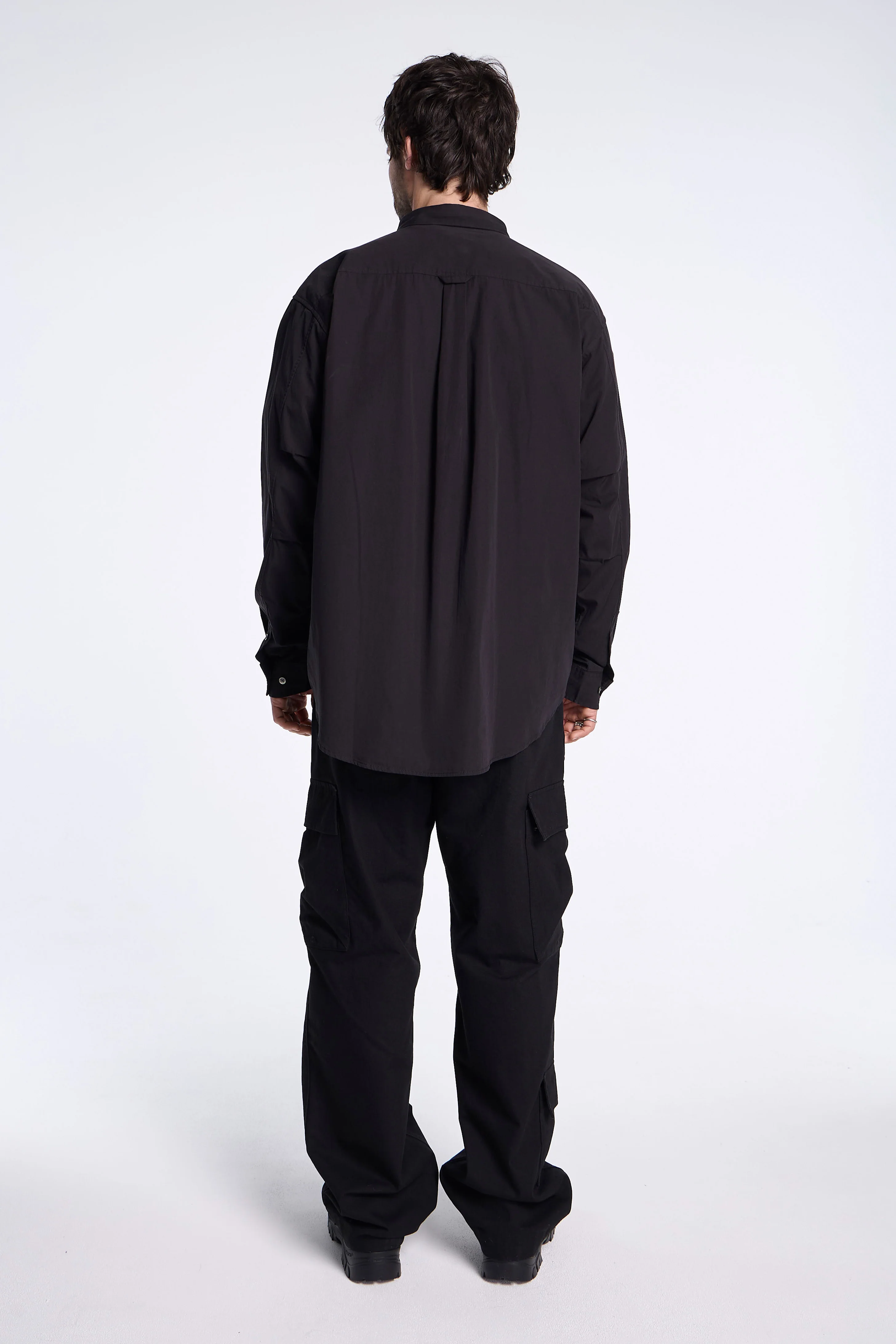Organic Cotton Pullover Shirt Black - Image 5