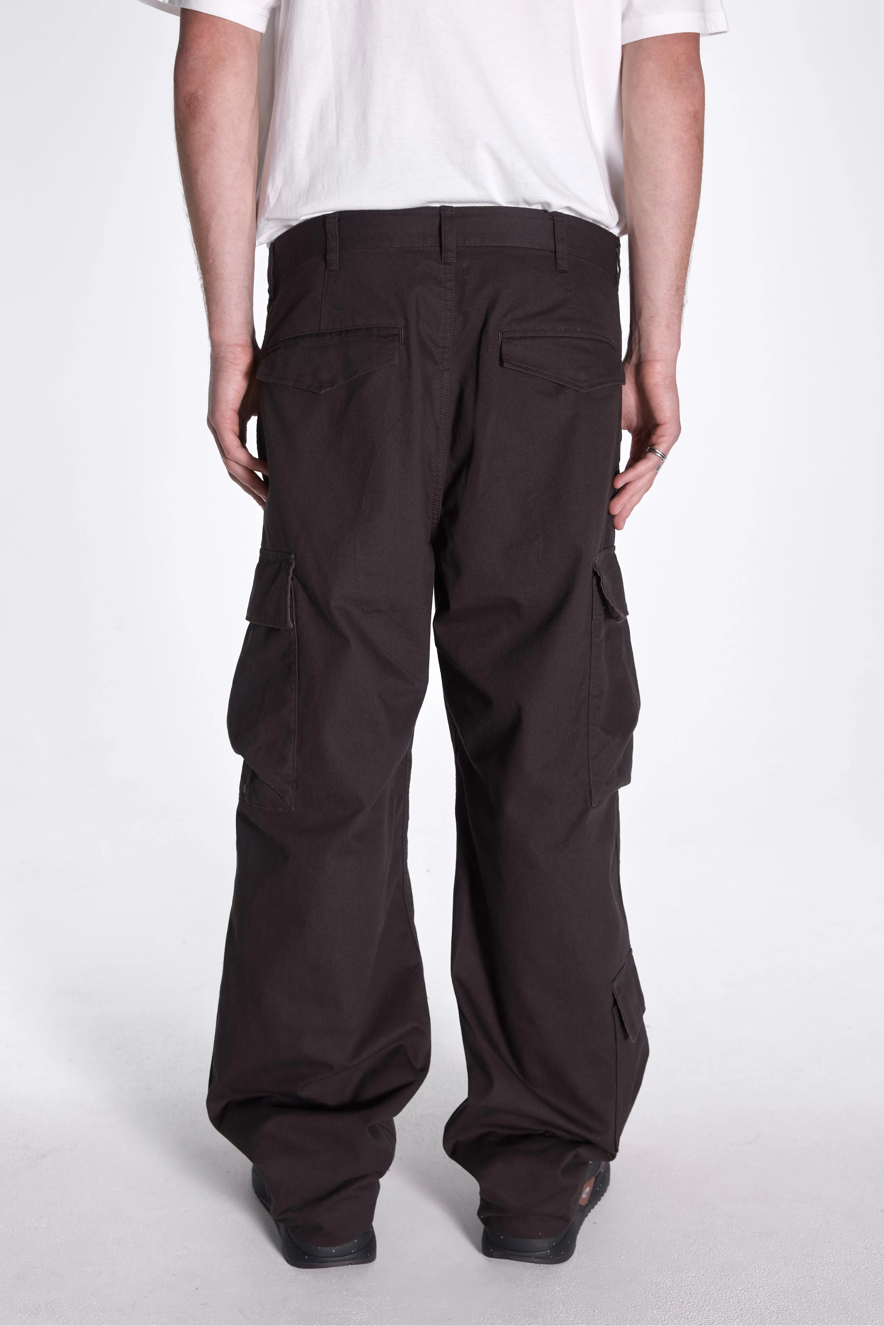 Takibi Chino Cargo Pants Dark Brown - Image 2