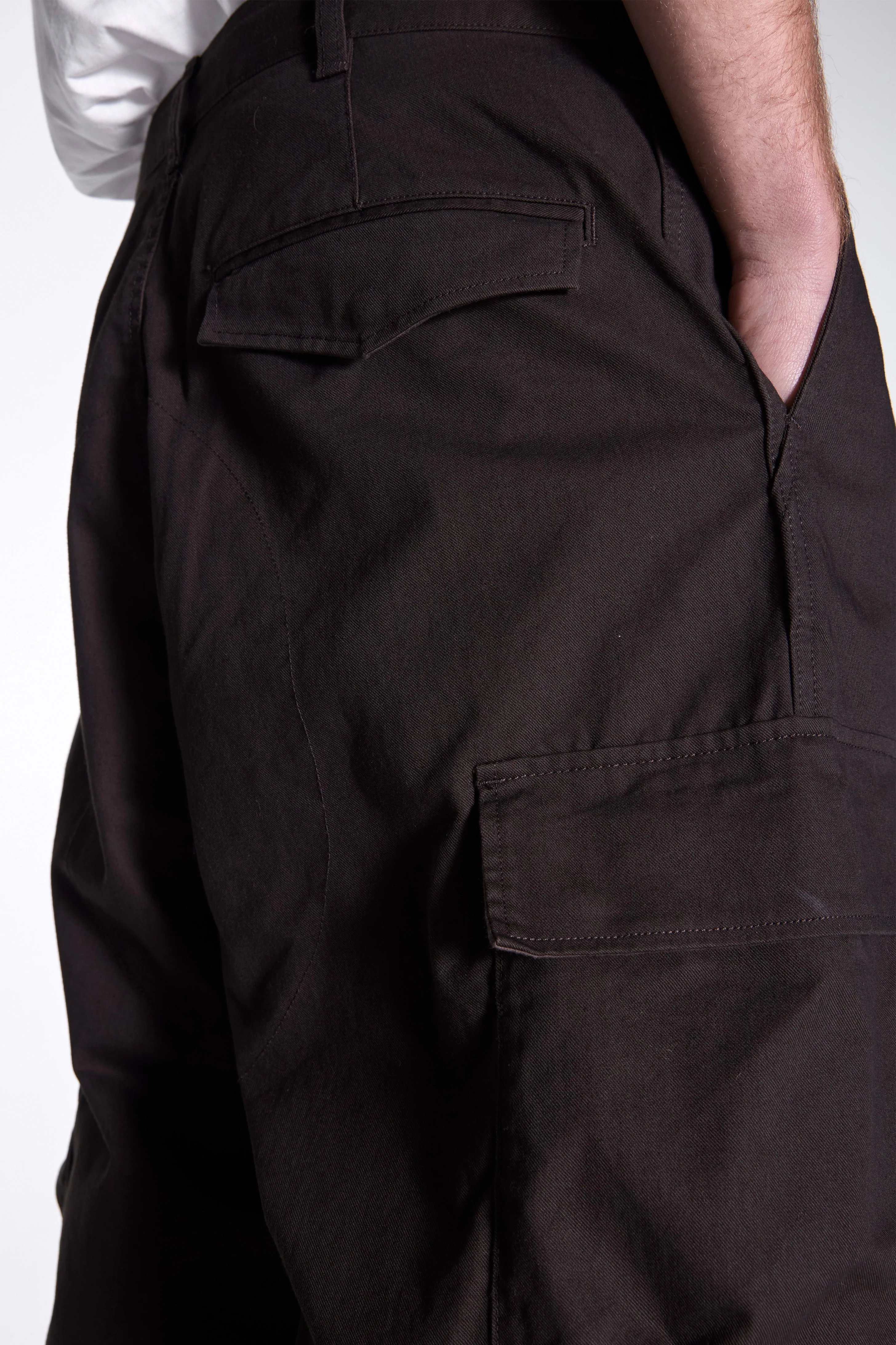 Takibi Chino Cargo Pants Dark Brown - Image 5