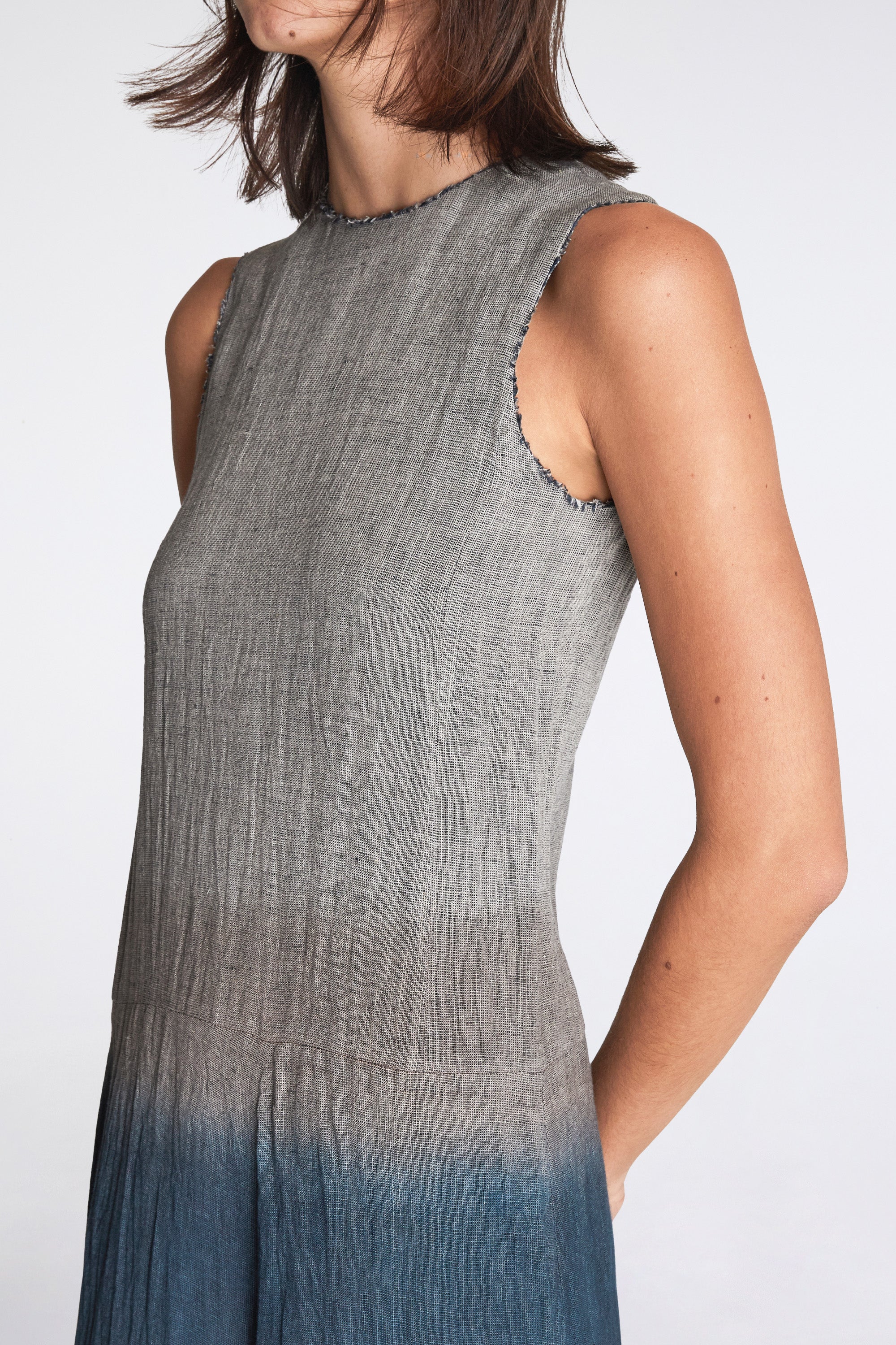Sopchem Dress Linen Mesh Indigo X Plum - Image 5