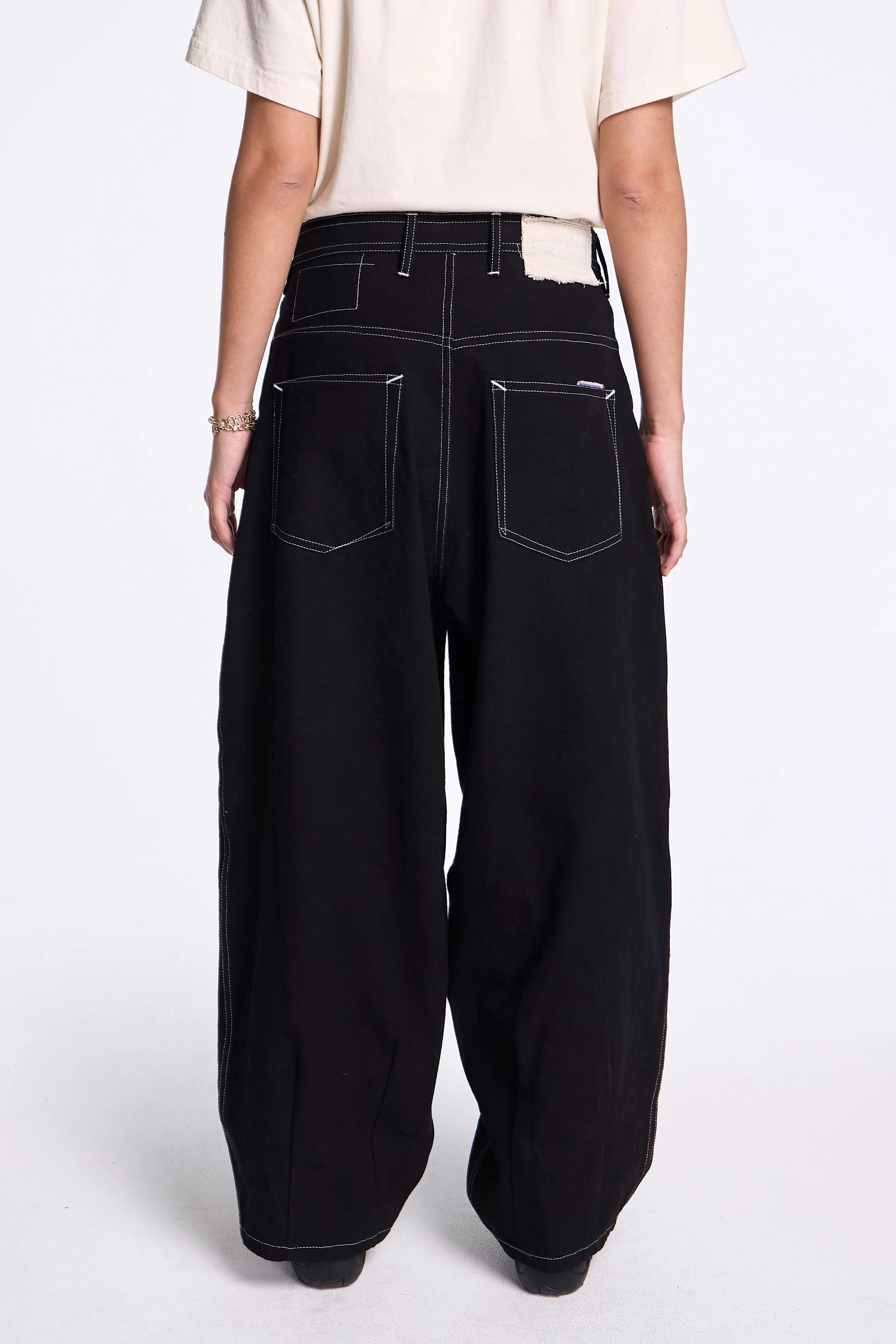 Lush Pants Black Wonky-Wear - Image 4