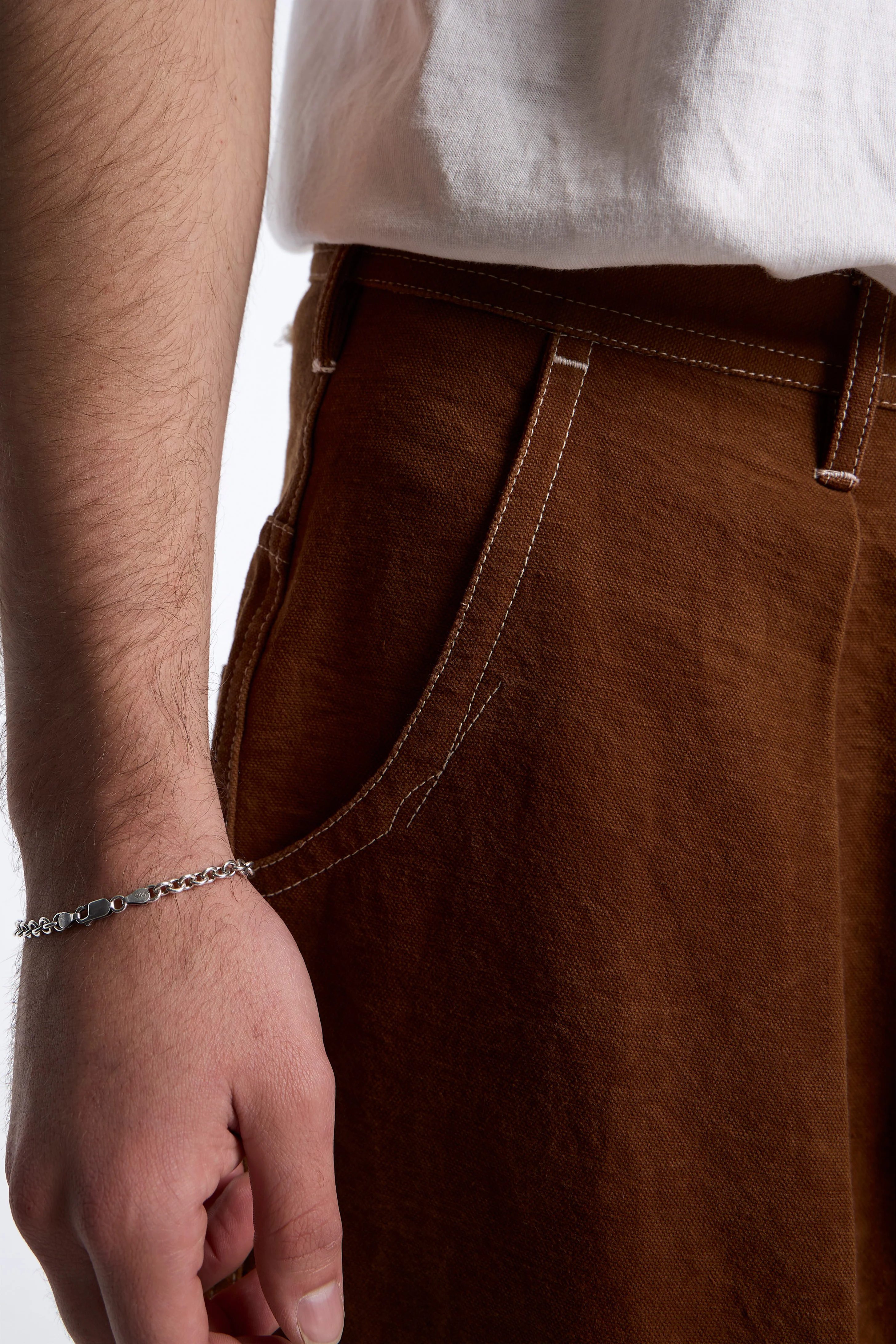 Lush Pants Brown Wonky-Wear. - Image 4