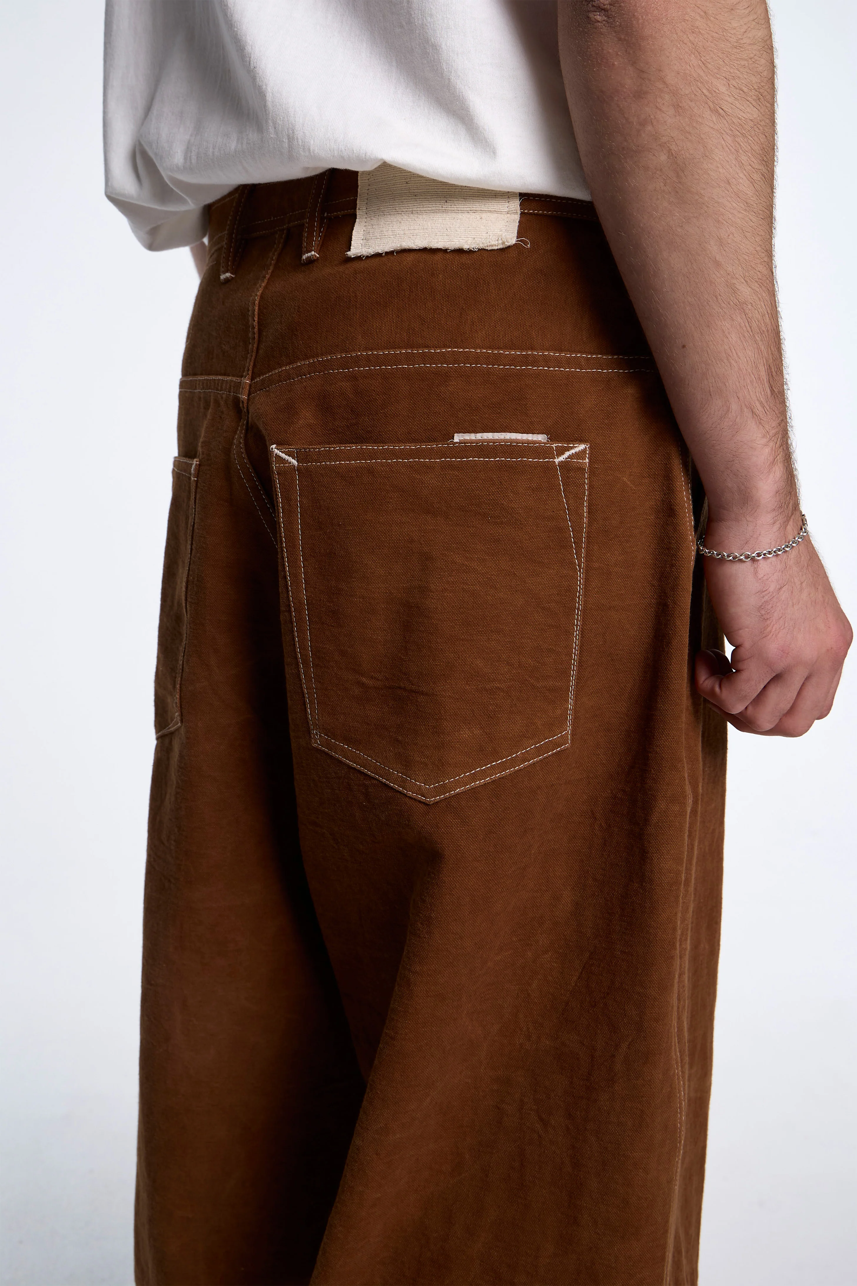 Lush Pants Brown Wonky-Wear. - Image 6
