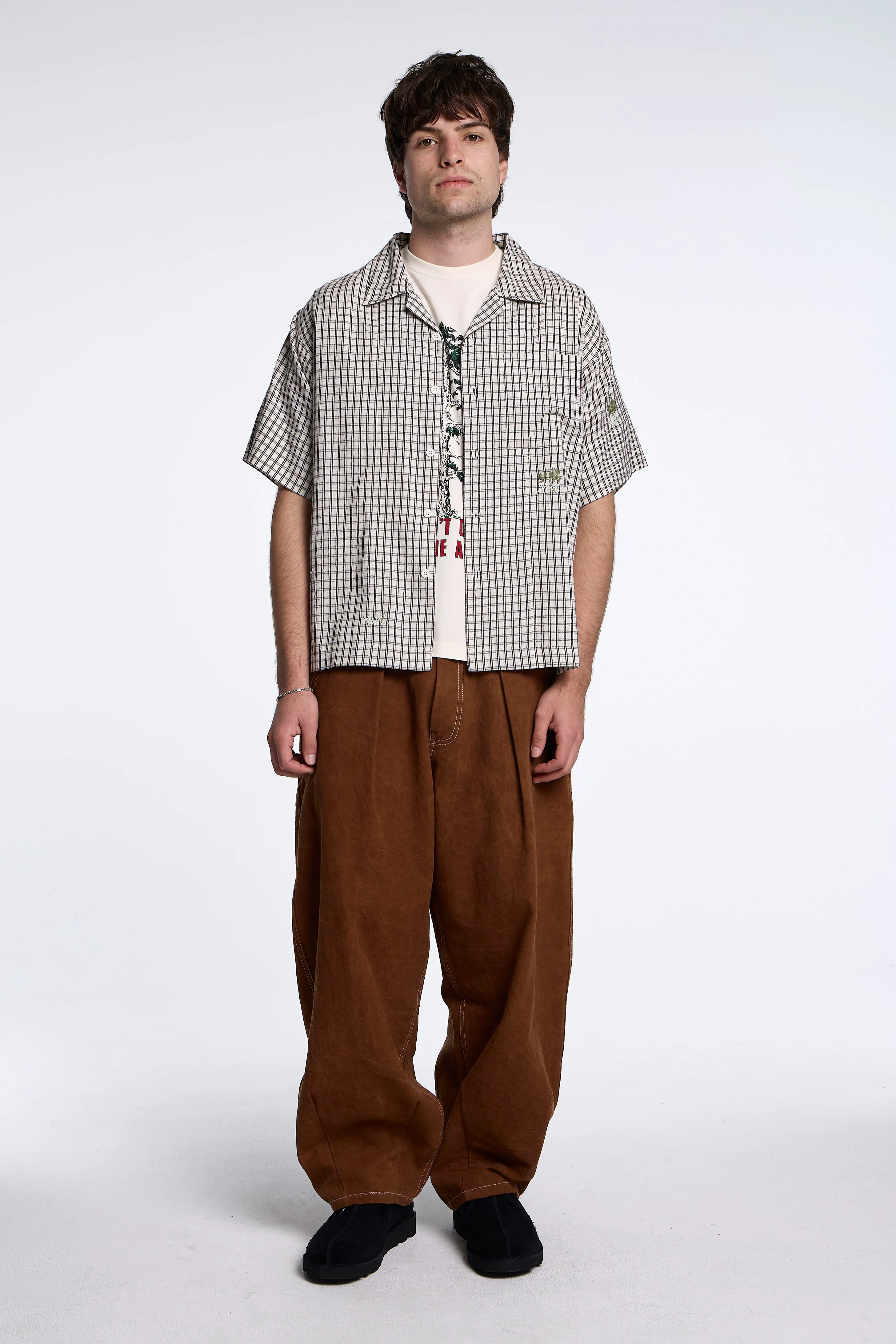 Lush Pants Brown Wonky-Wear. - Image 7