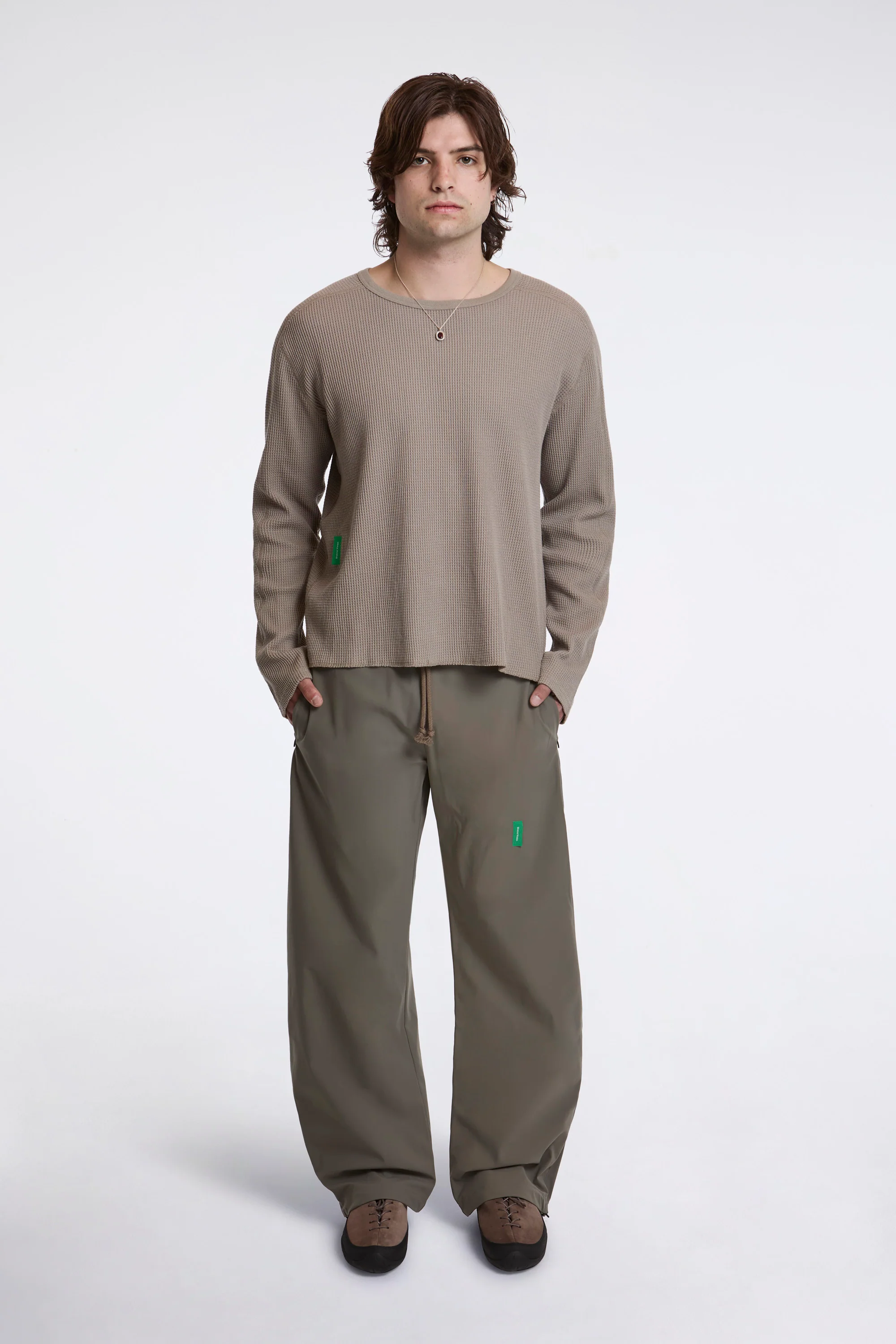 Straight Leg Pants Stone Grey - Image 2