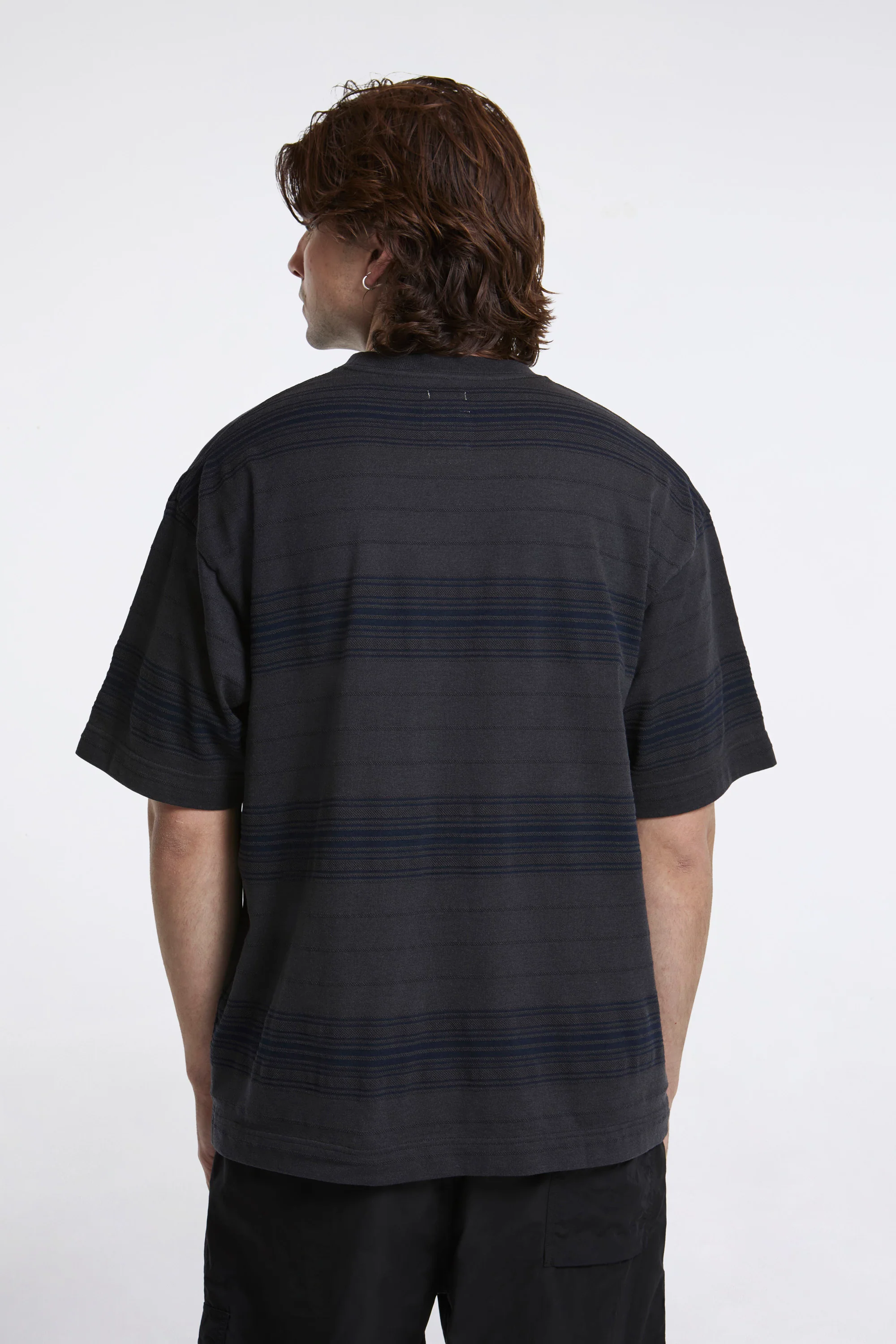 Stripe Tee Charcoal - Image 2
