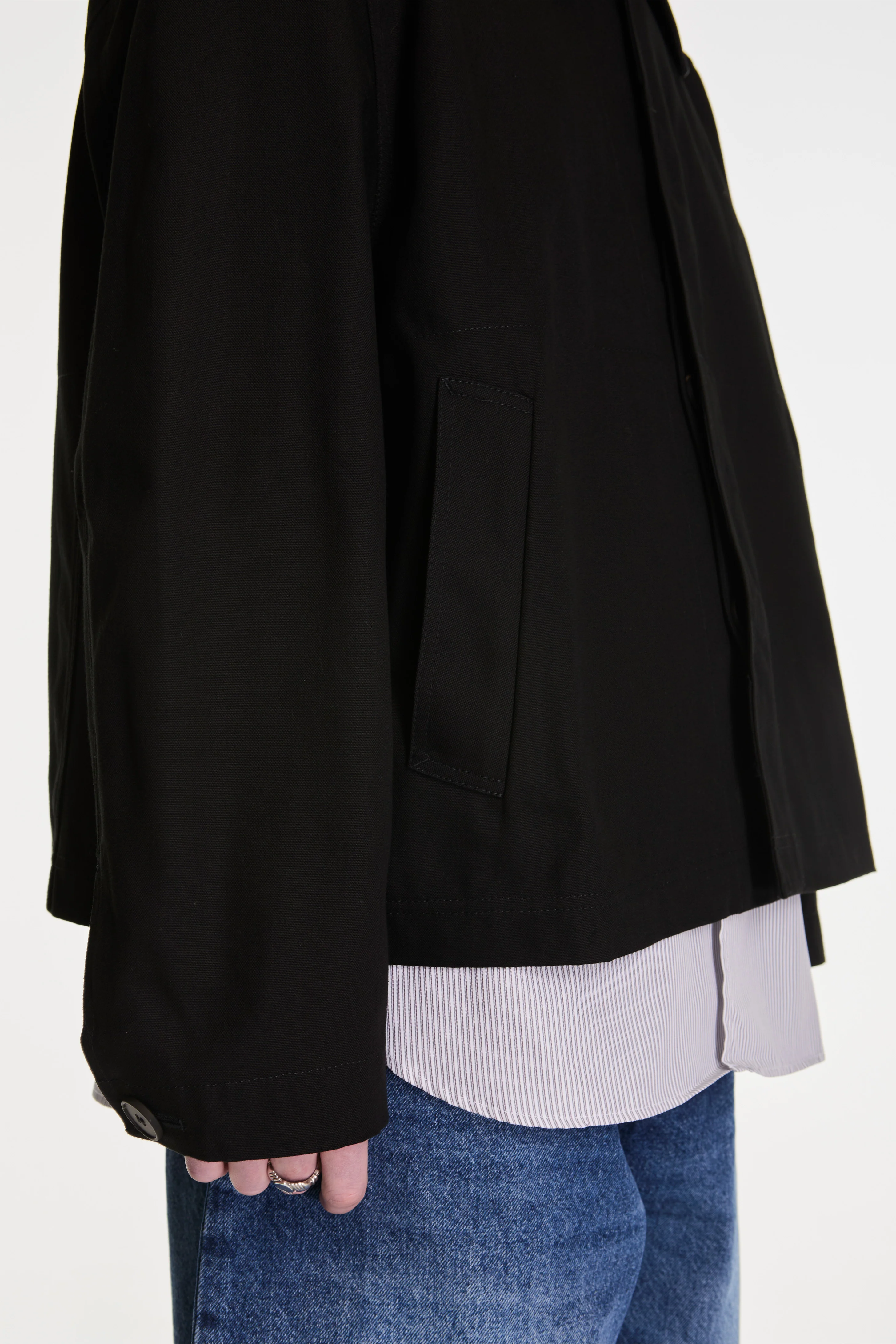 Dover Jacket Cotton Canvas Black - Image 4