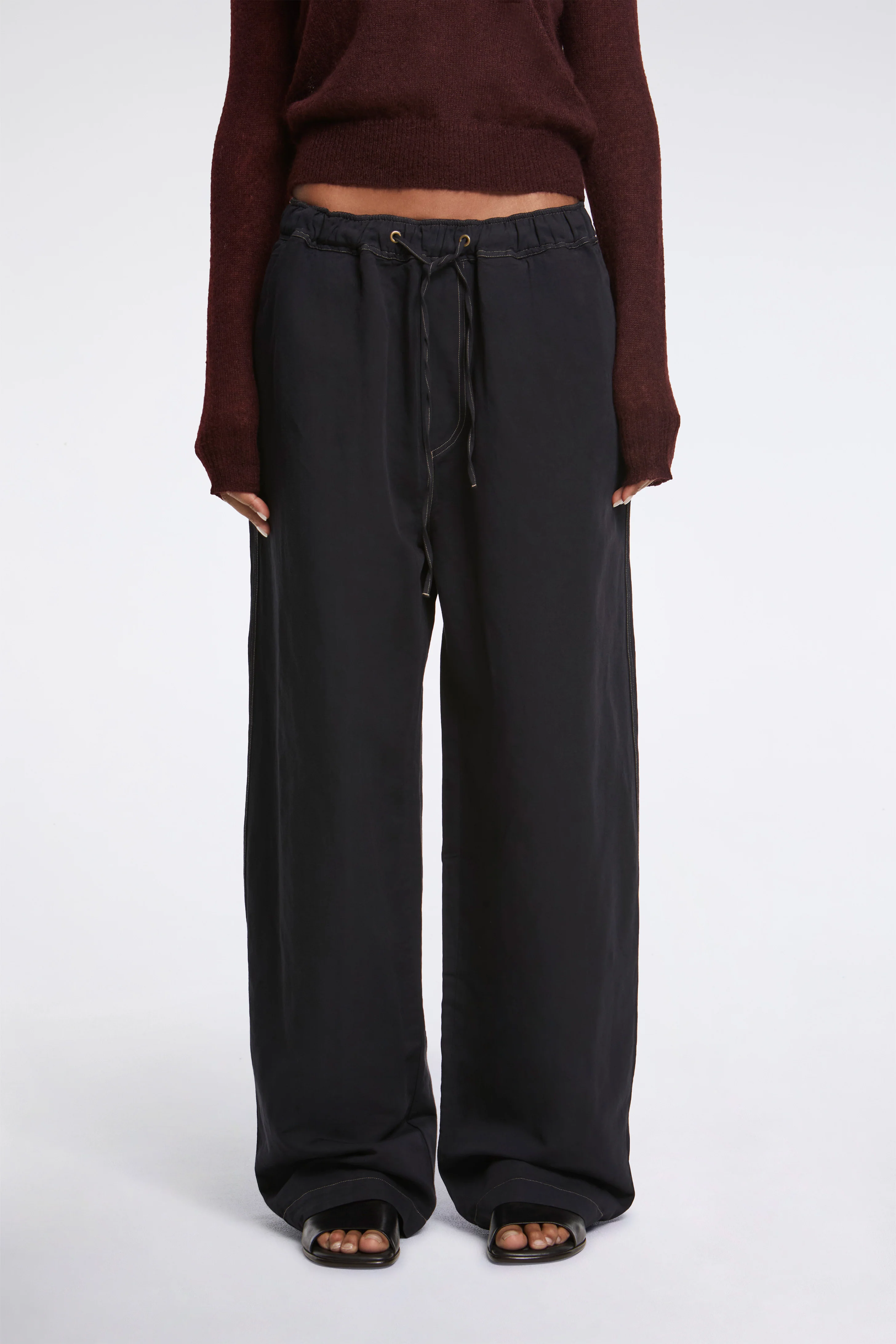 Sonny GD Linen Pants Black Grape - Image 2
