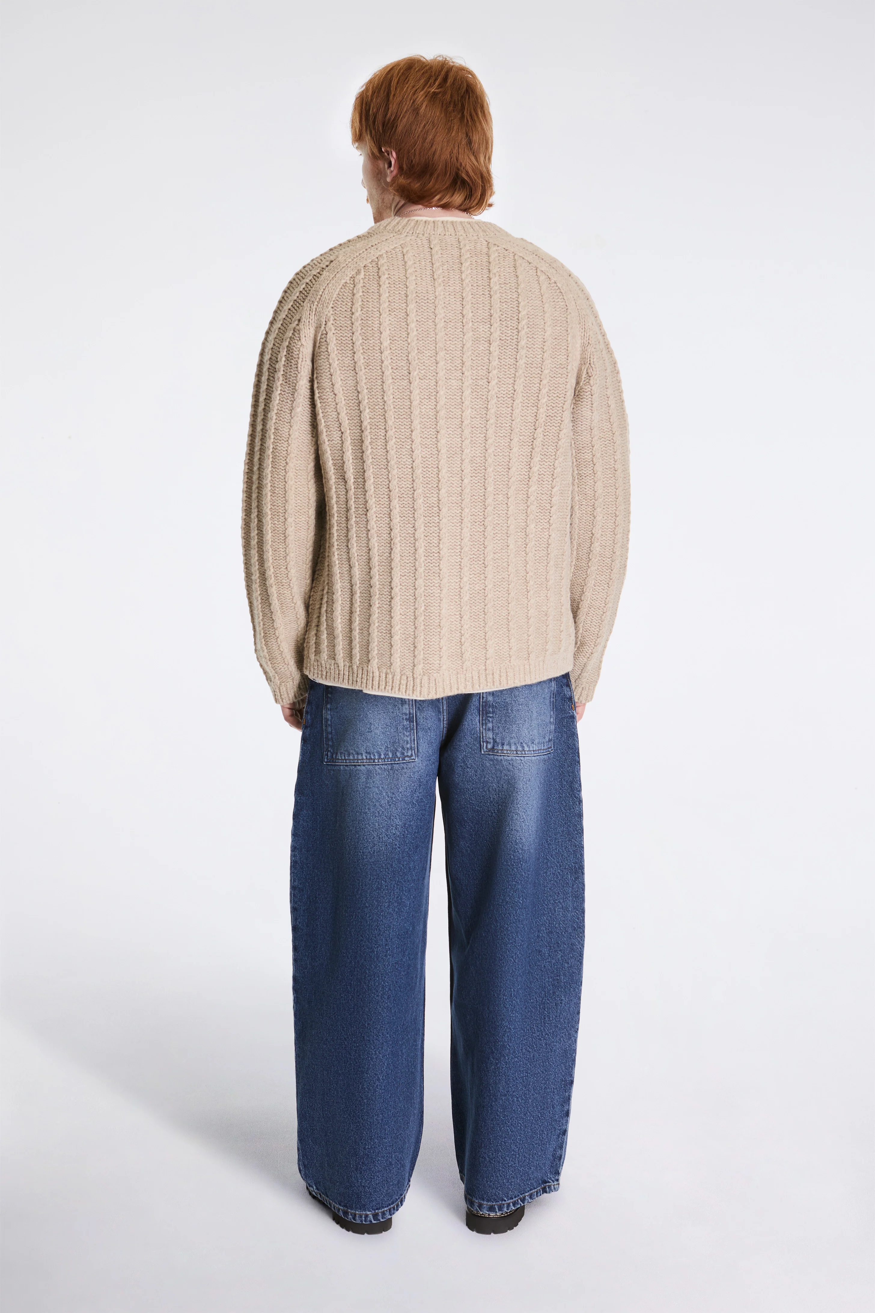 Sussex Knit Italian Virgin Wool Oatmeal - Image 6