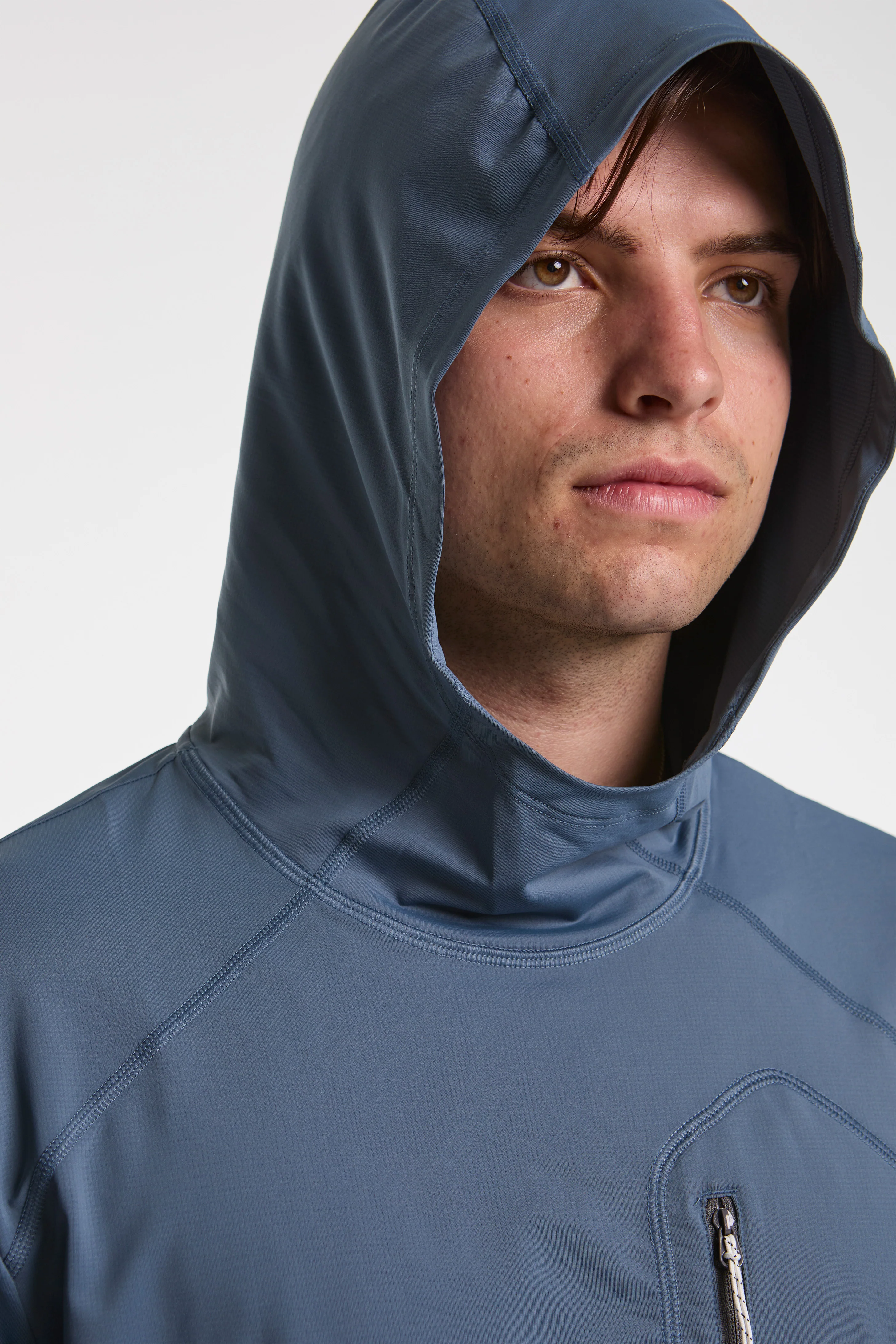 Sun Hoodie Mens Stone Blue - Image 5