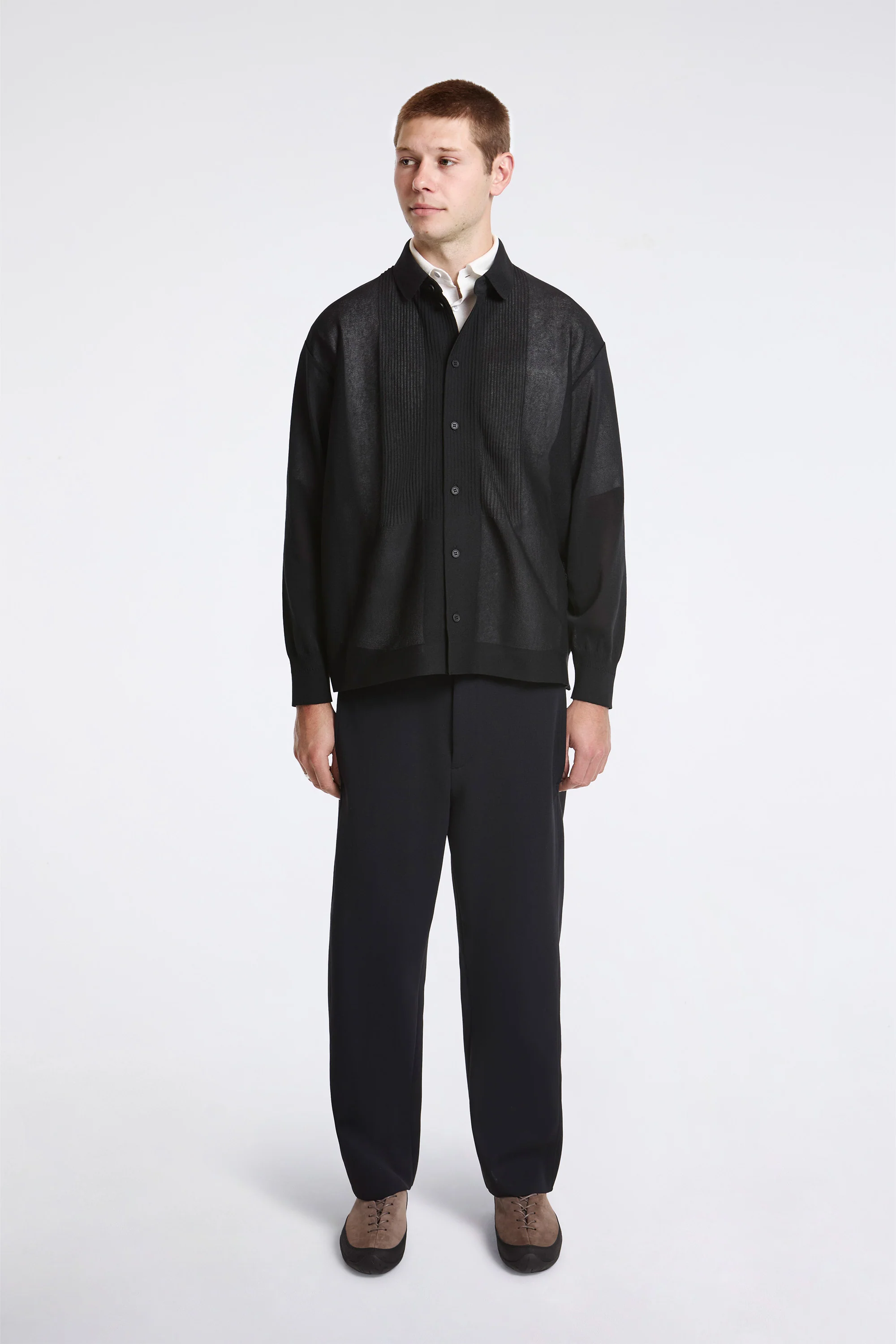 Tc Soft Hypha Bosom Long Sleeve Shirt Black - Image 5