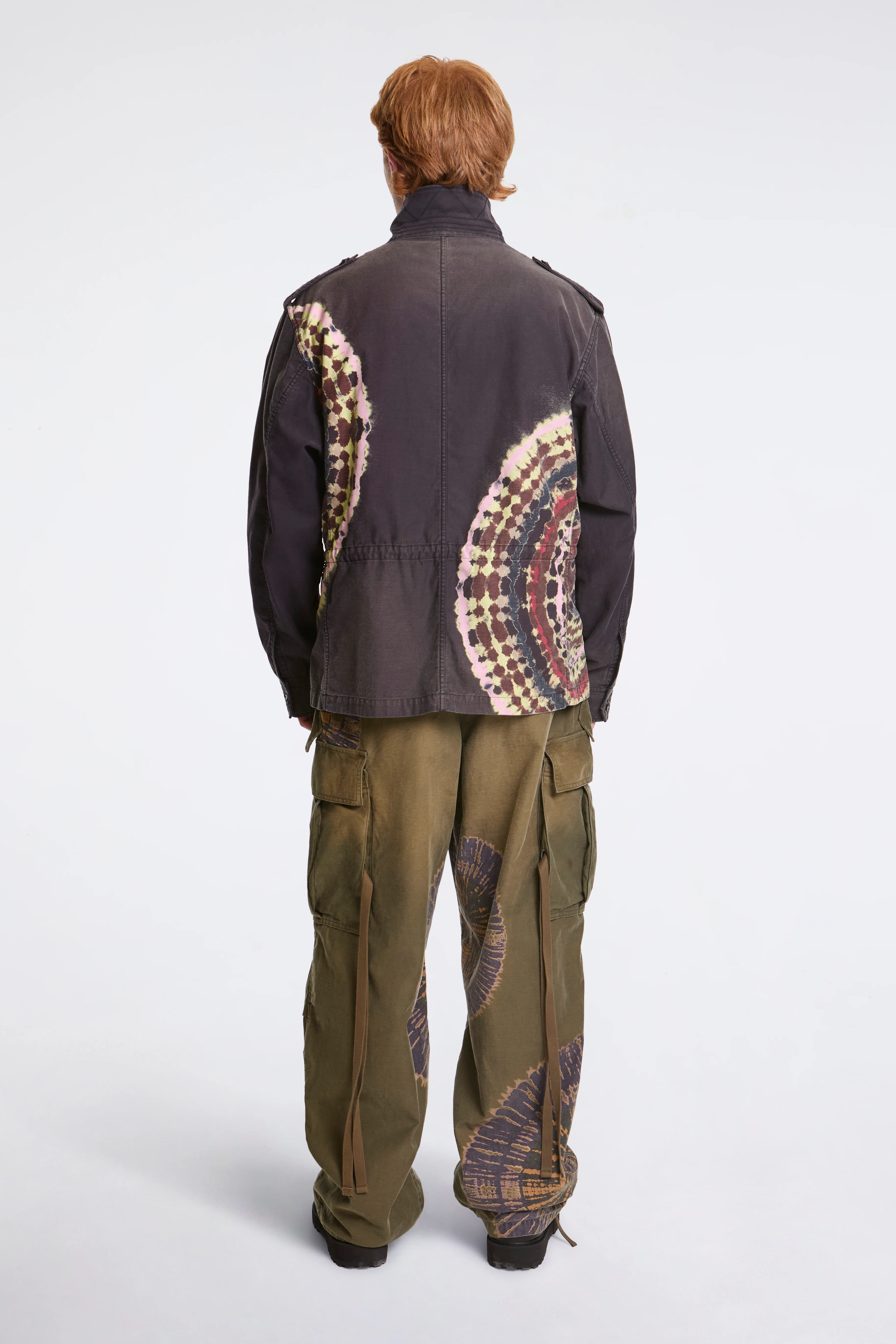 Tie-Dye Military Jacket Black - Image 7