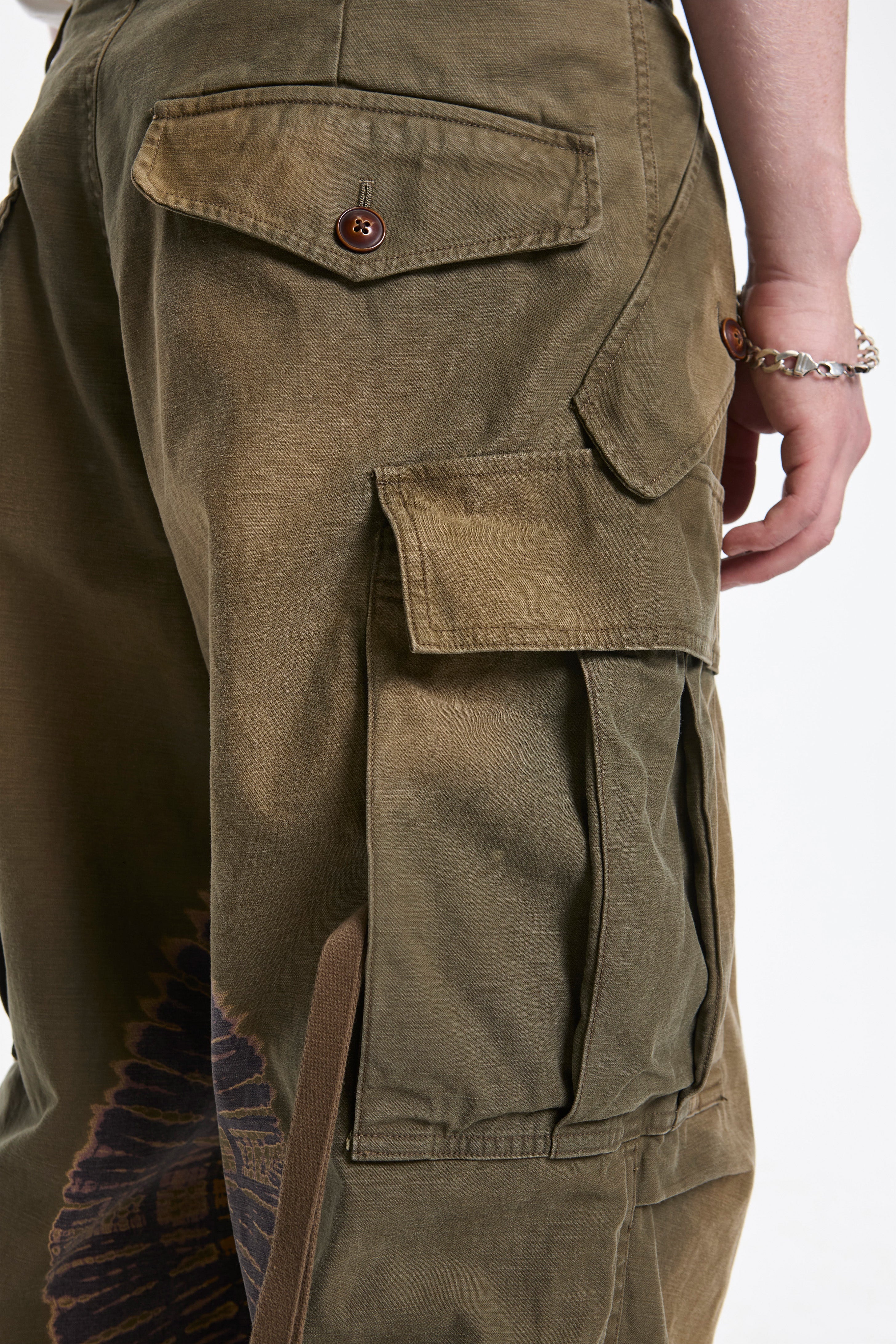Tie-Dye Military Pants Khaki - Image 5