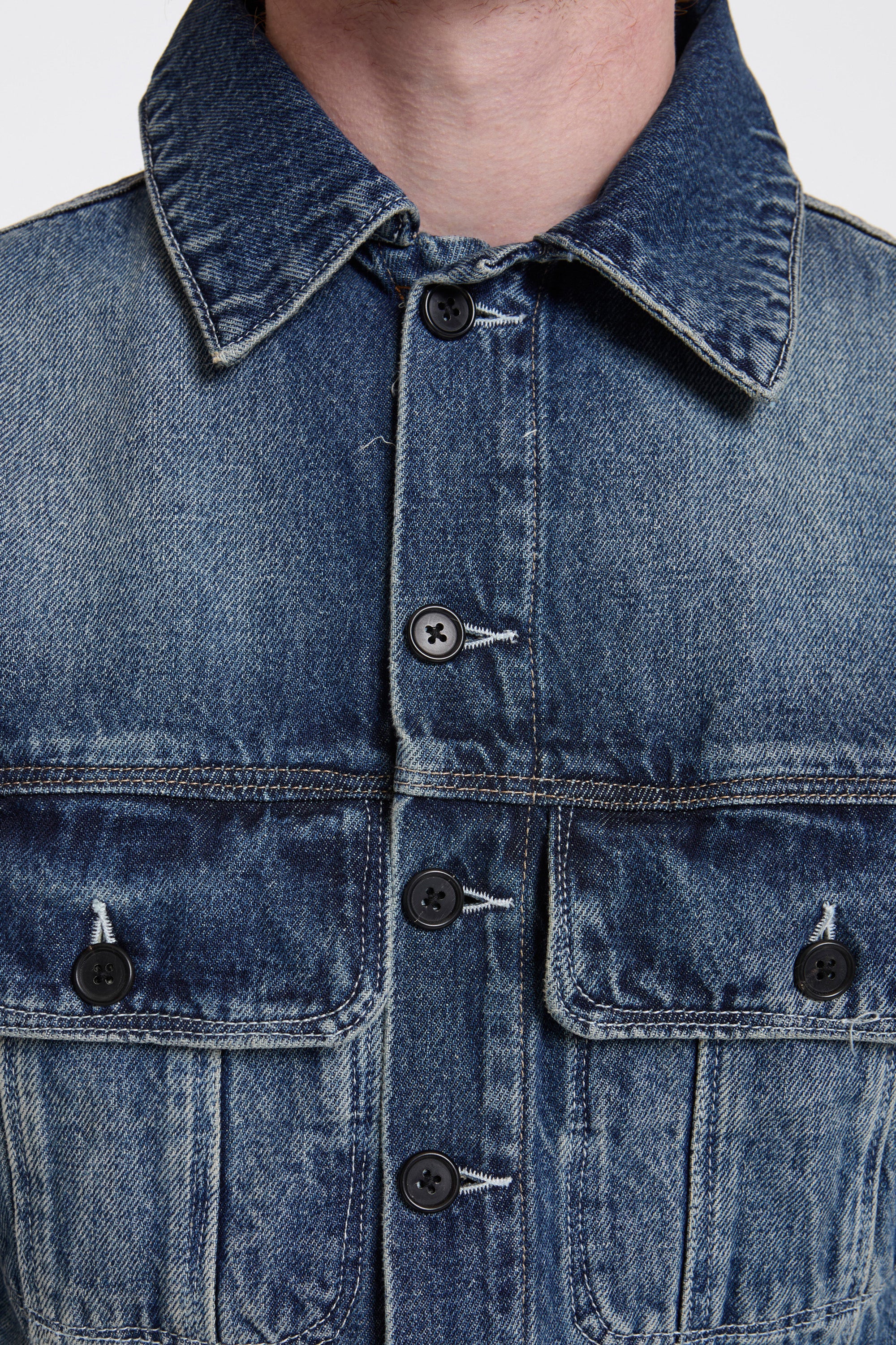 Trucker Denim Jacket Vintage Wash - Image 3