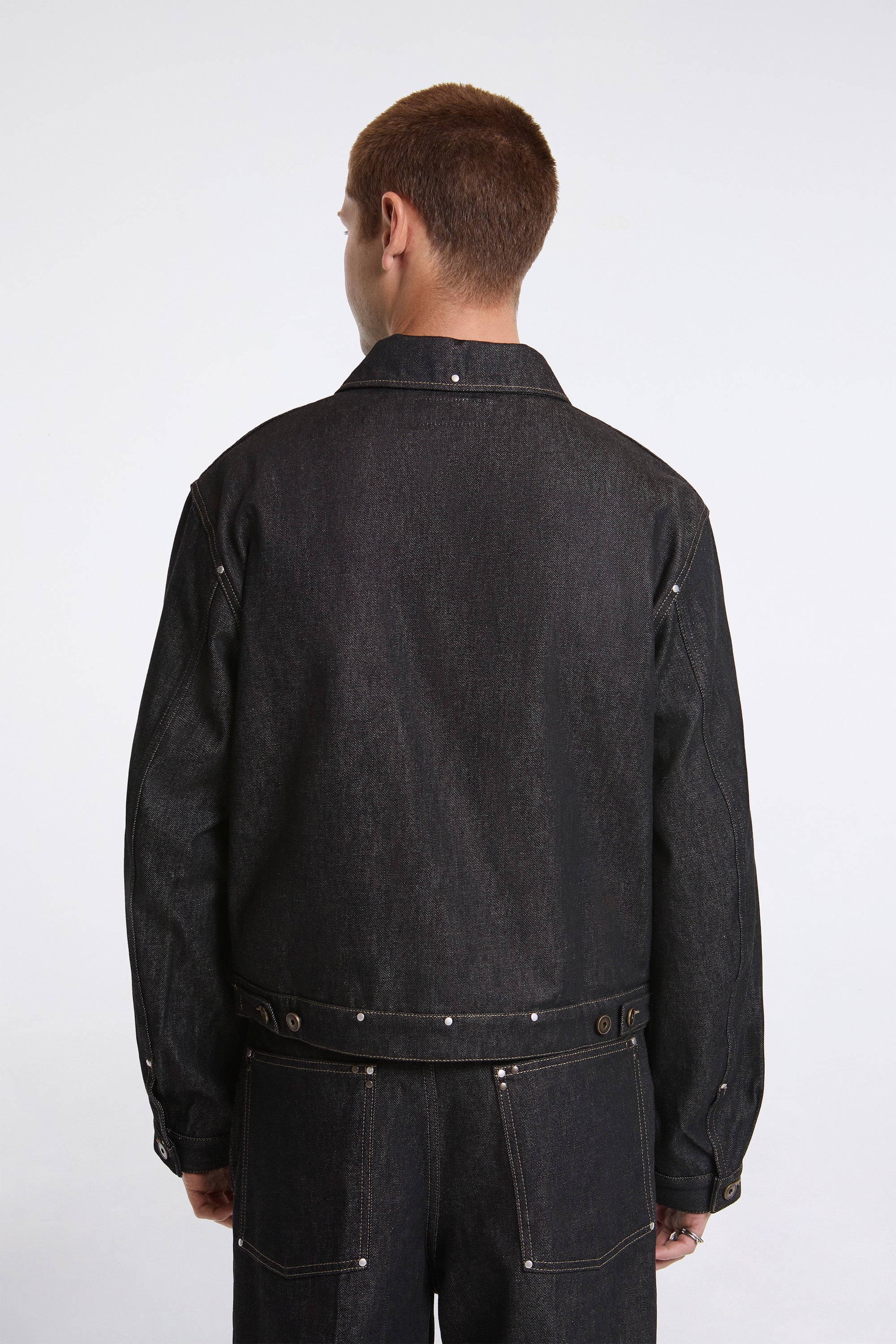 Trucker Jacket With Studs Slate - Image 2