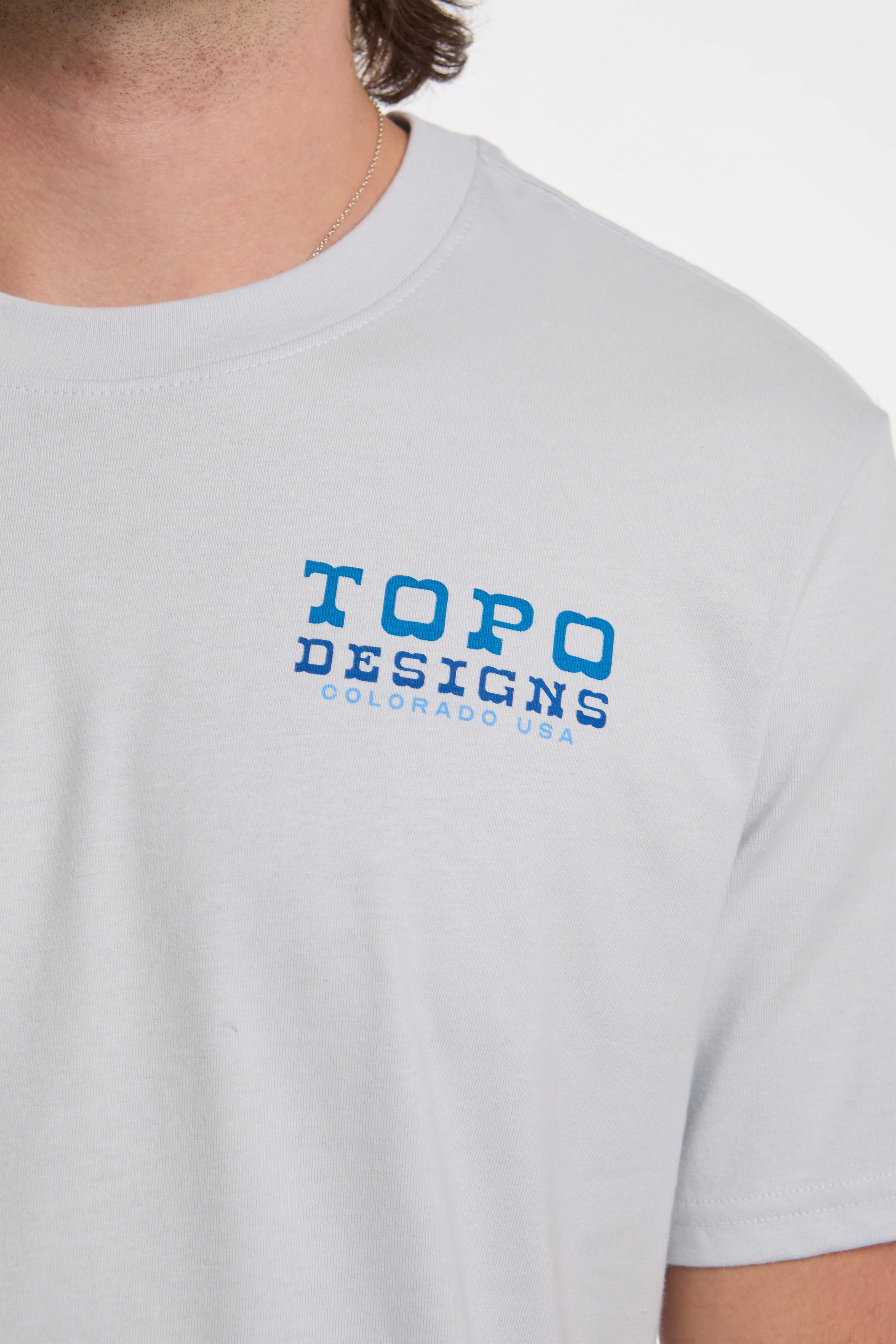 Vintage View Tee Mens Breeze Blue - Image 4