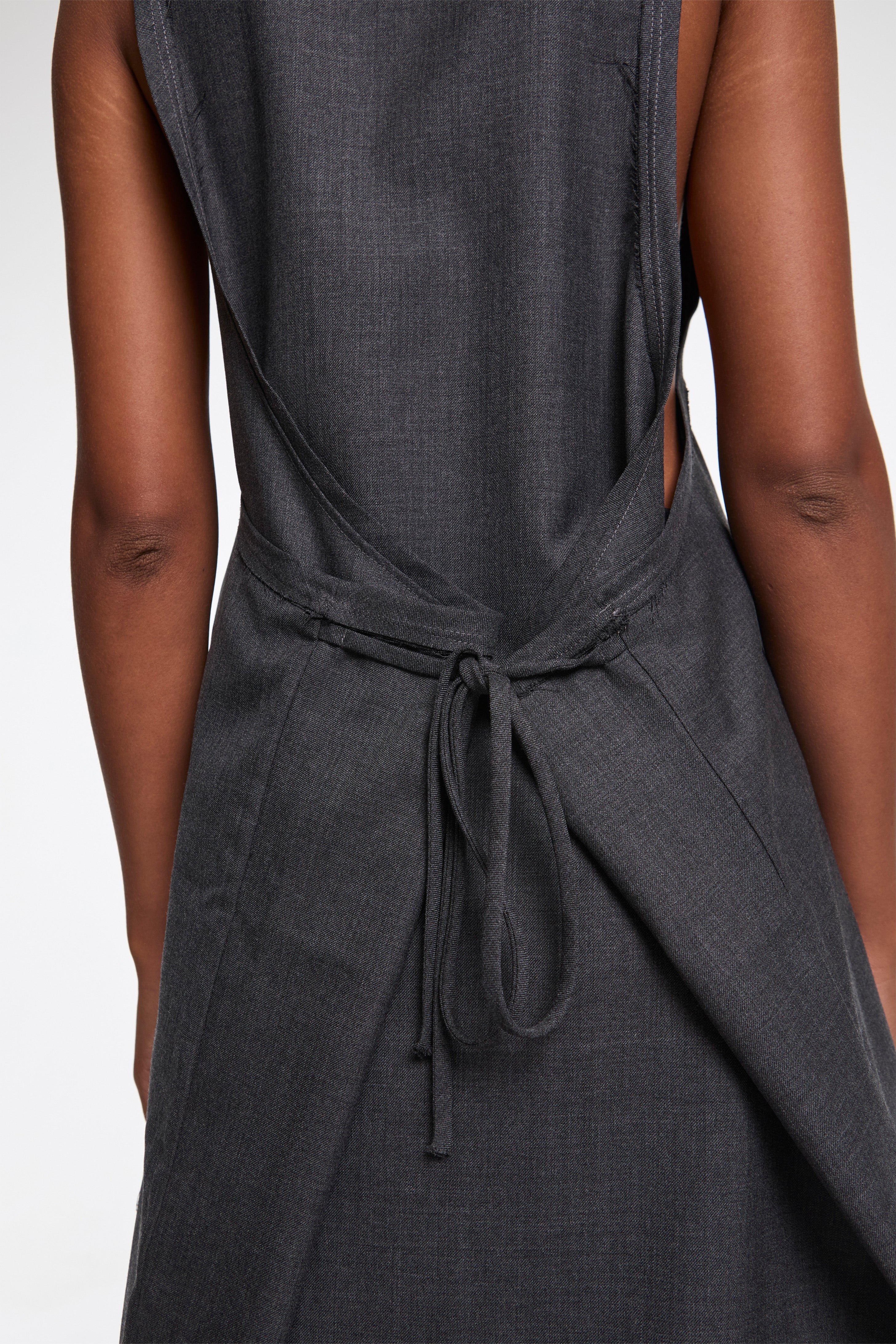 Wrap Tie Tank Dress Slate - Image 3