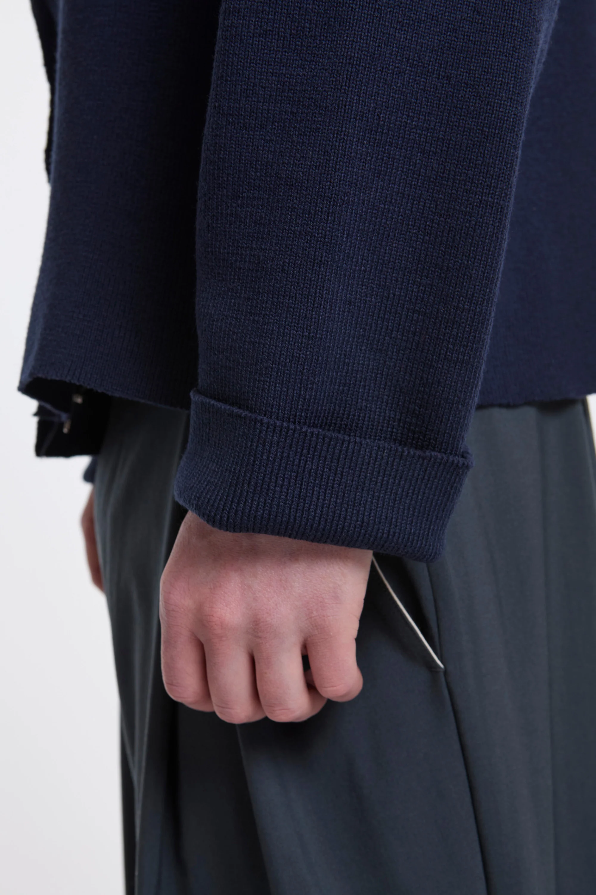 Zip Up Knit Navy - Image 6