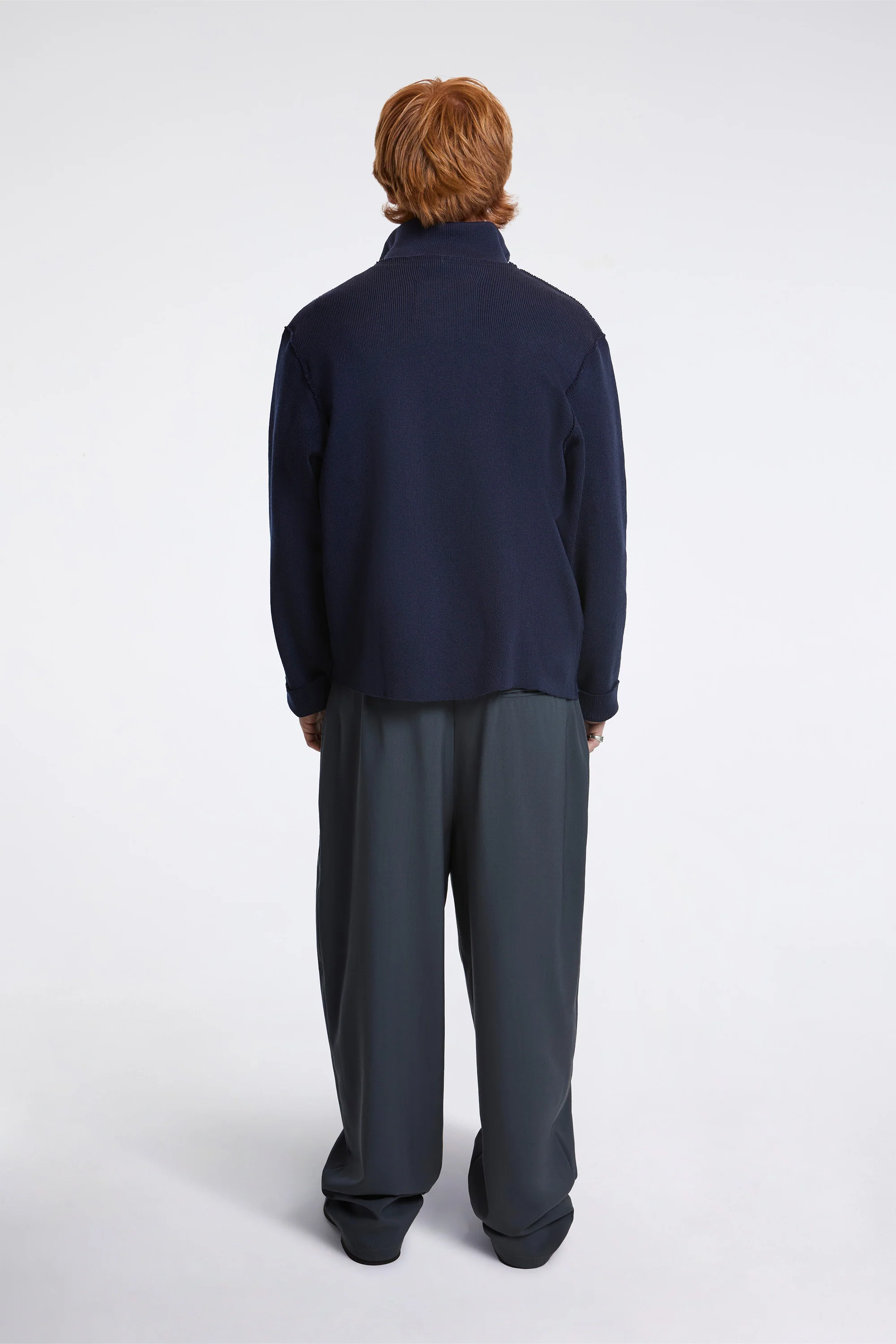 Zip Up Knit Navy - Image 8
